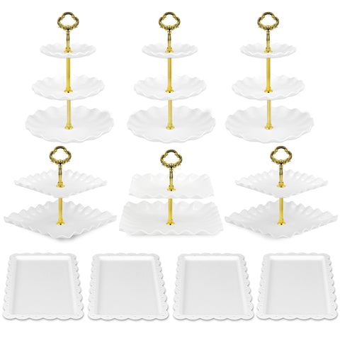 NWK cake stand set three-tier display great for cupcakes and treats