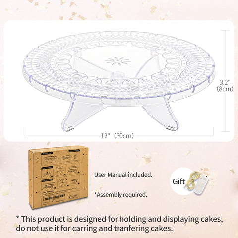 NWK cake stand with non-slip pads for stable desserts display.