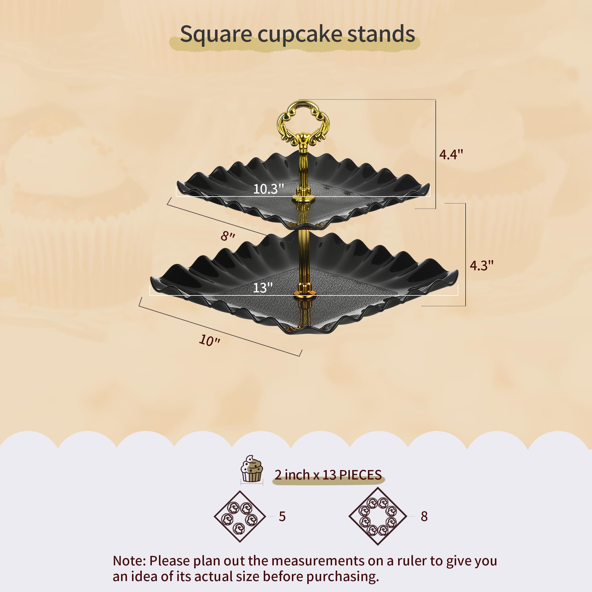 NWK Pack 10 cupcake stand collection viewed from above for event styling and easy organization