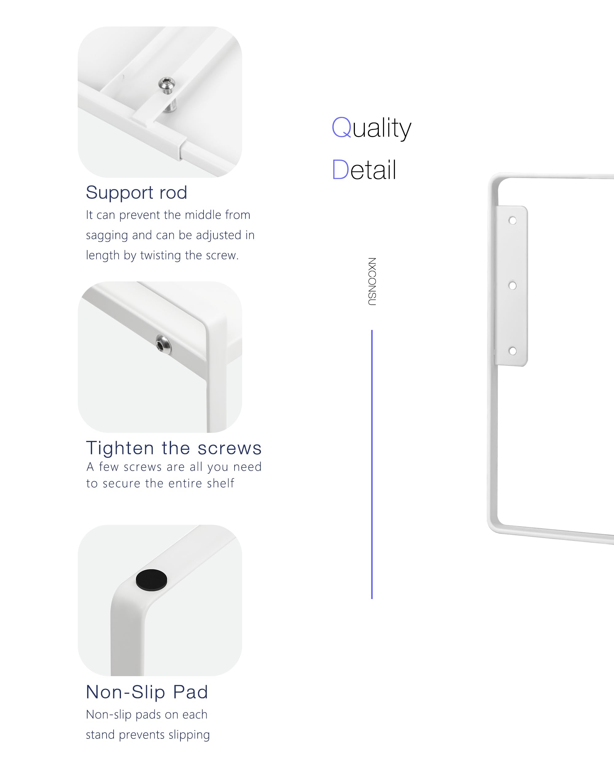 Nxconsu heavy-duty 1mm metal construction supports daily use