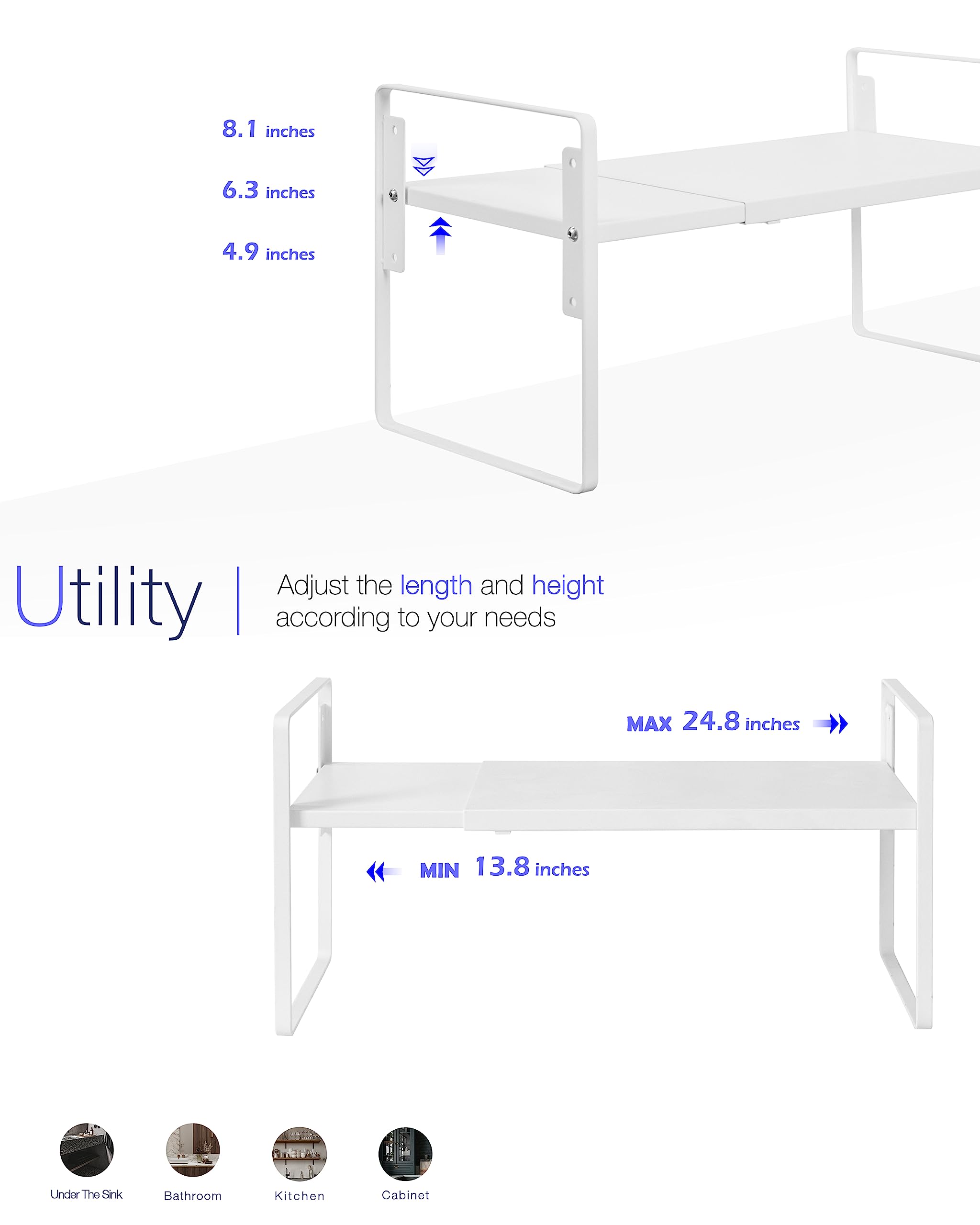 Nxconsu shelf installed under sink to maximize compact space