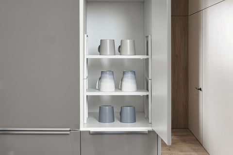 Nxconsu sleek white finish adds tidy style to storage areas
