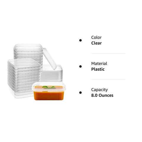 NYHI clear plastic deli containers ideal for take-out meal prep
