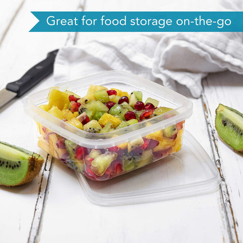 NYHI stackable 8oz square containers saving pantry space
