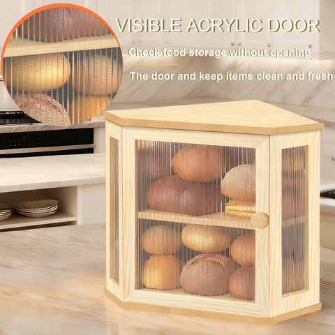 Nykgola bread box adjustable dividers for flexible, tall loaf storage.