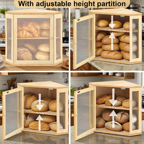 Nykgola versatile storage for bread, fruit, and spices on the countertop.