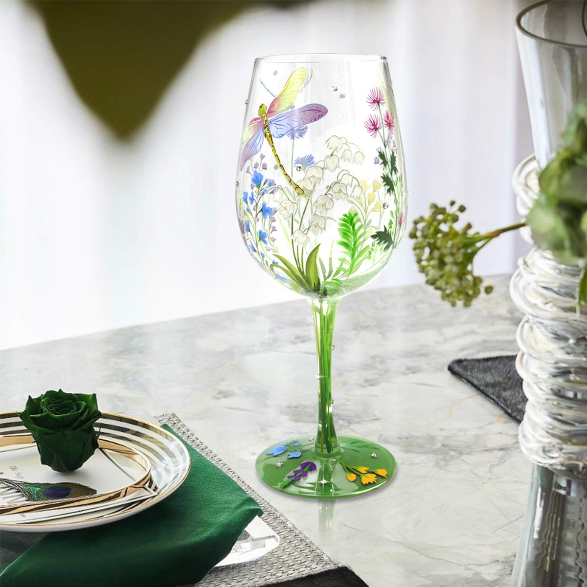 NymphFable decorative wine glass doubles as artful display piece