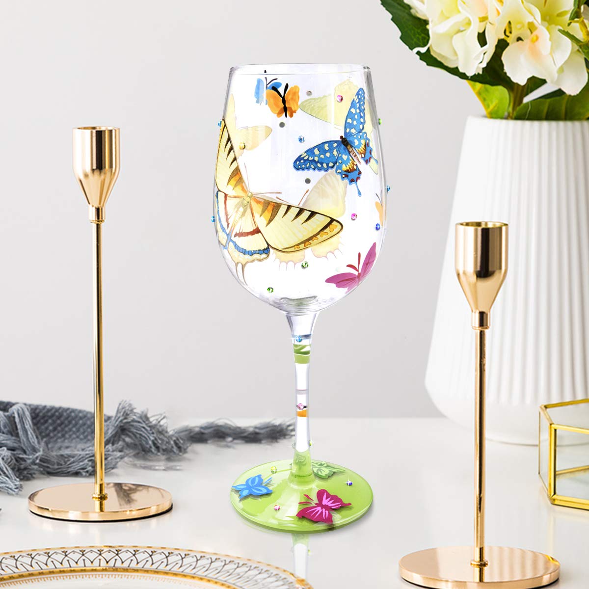 Elegant display piece for weddings or anniversaries: NymphFable glass