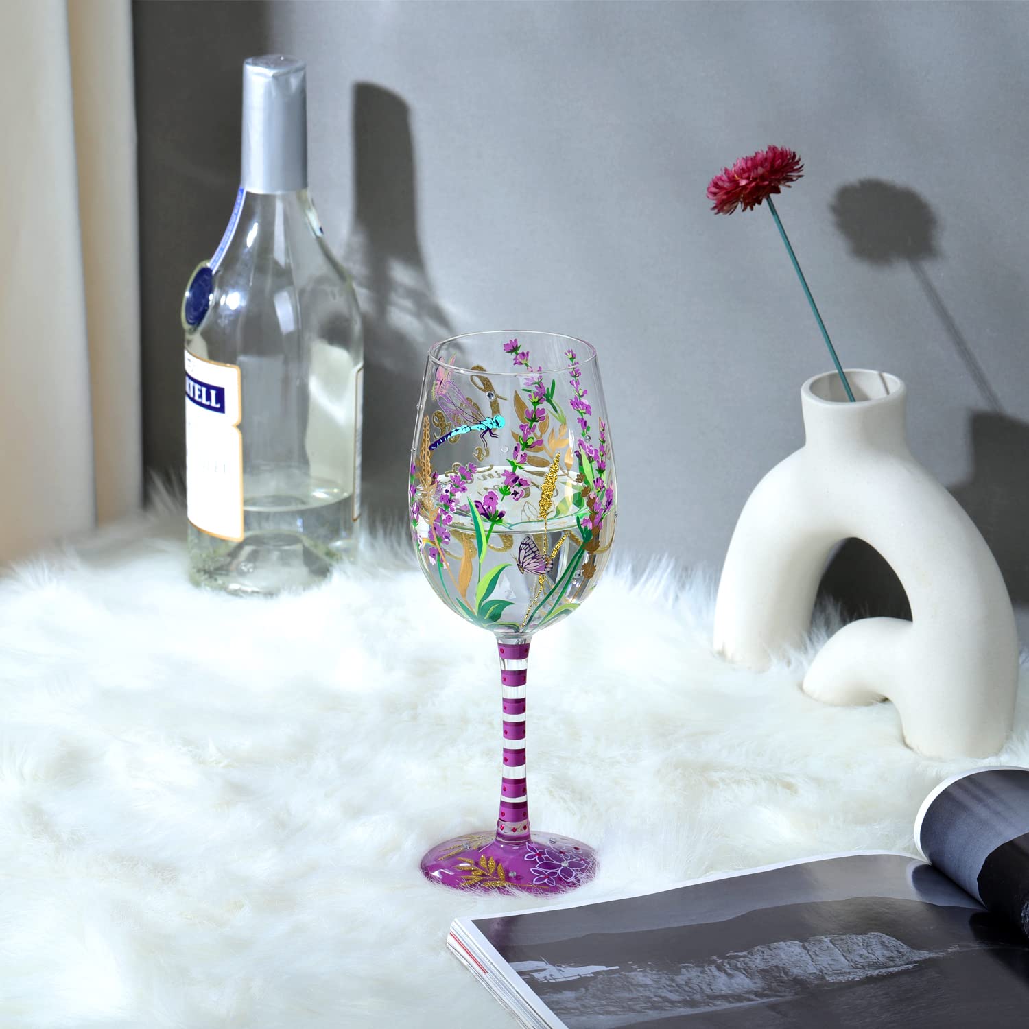NymphFable lavender bloom detail highlights delicate artistry and romantic table decor.