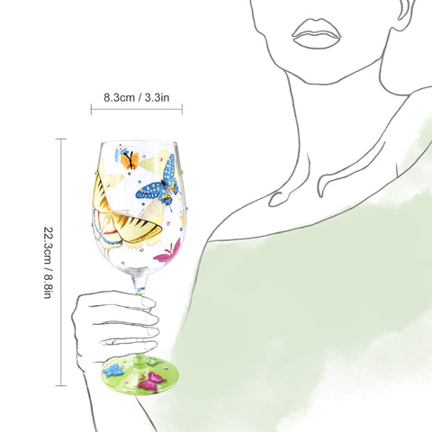 Versatile NymphFable wine glass suitable for wine, cocktails, or juice