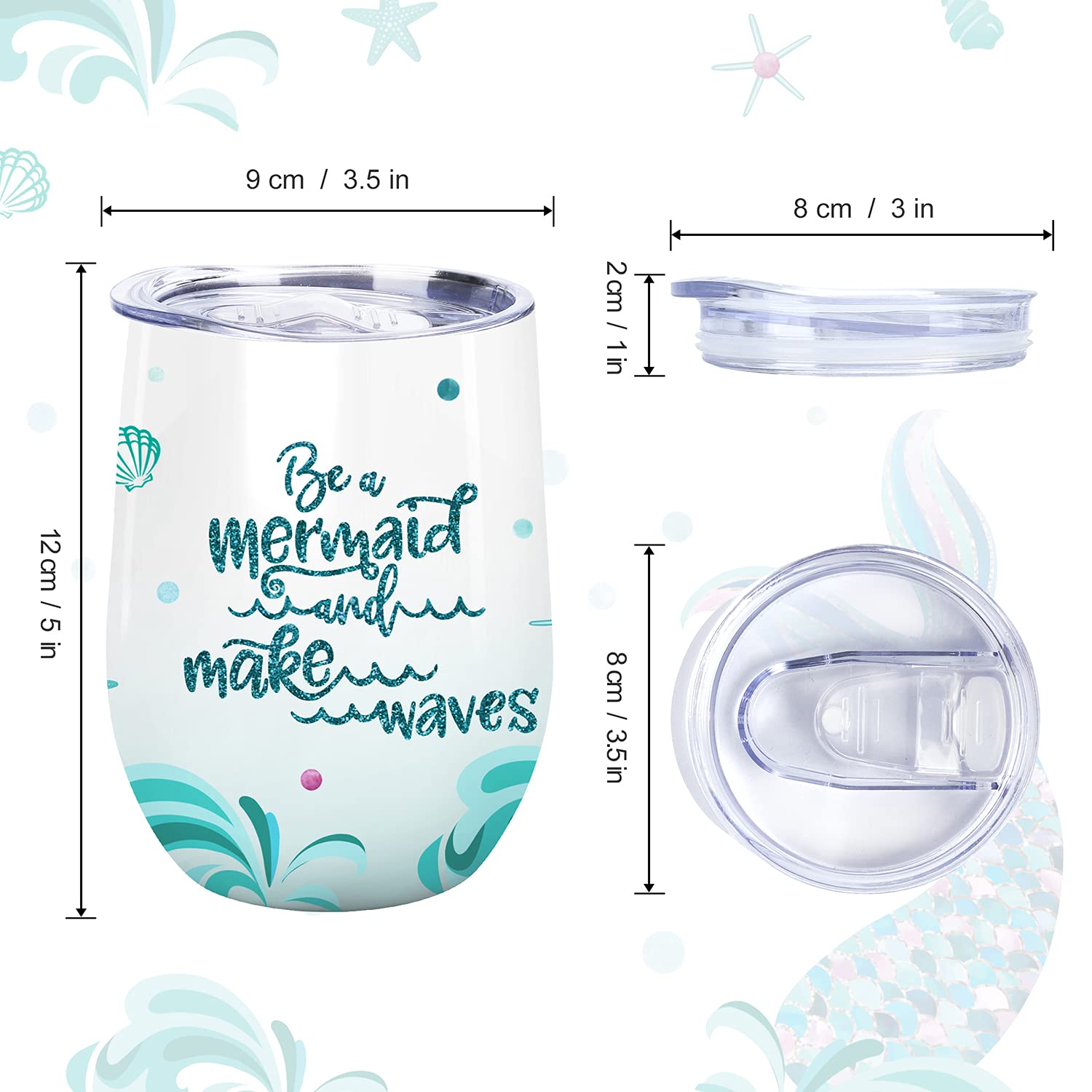 NymphFable Stainless steel insulated tumbler with durable interior finish.
