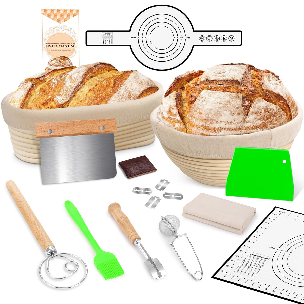NZQXJXZ large sourdough banneton oval 12-inch for even proofing and professional-looking crust