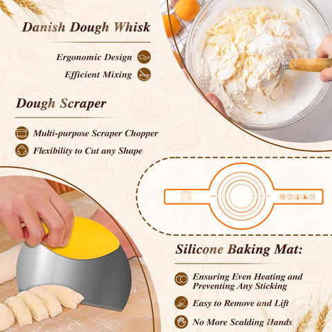 NZQXJXZ dough scraper for easy portioning.