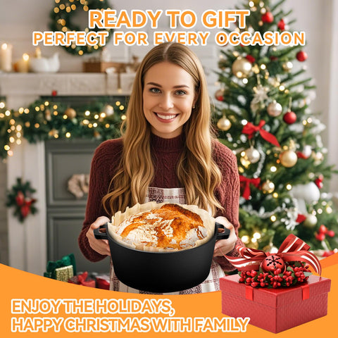 NZQXJXZ easy-clean Dutch oven for simple upkeep after baking