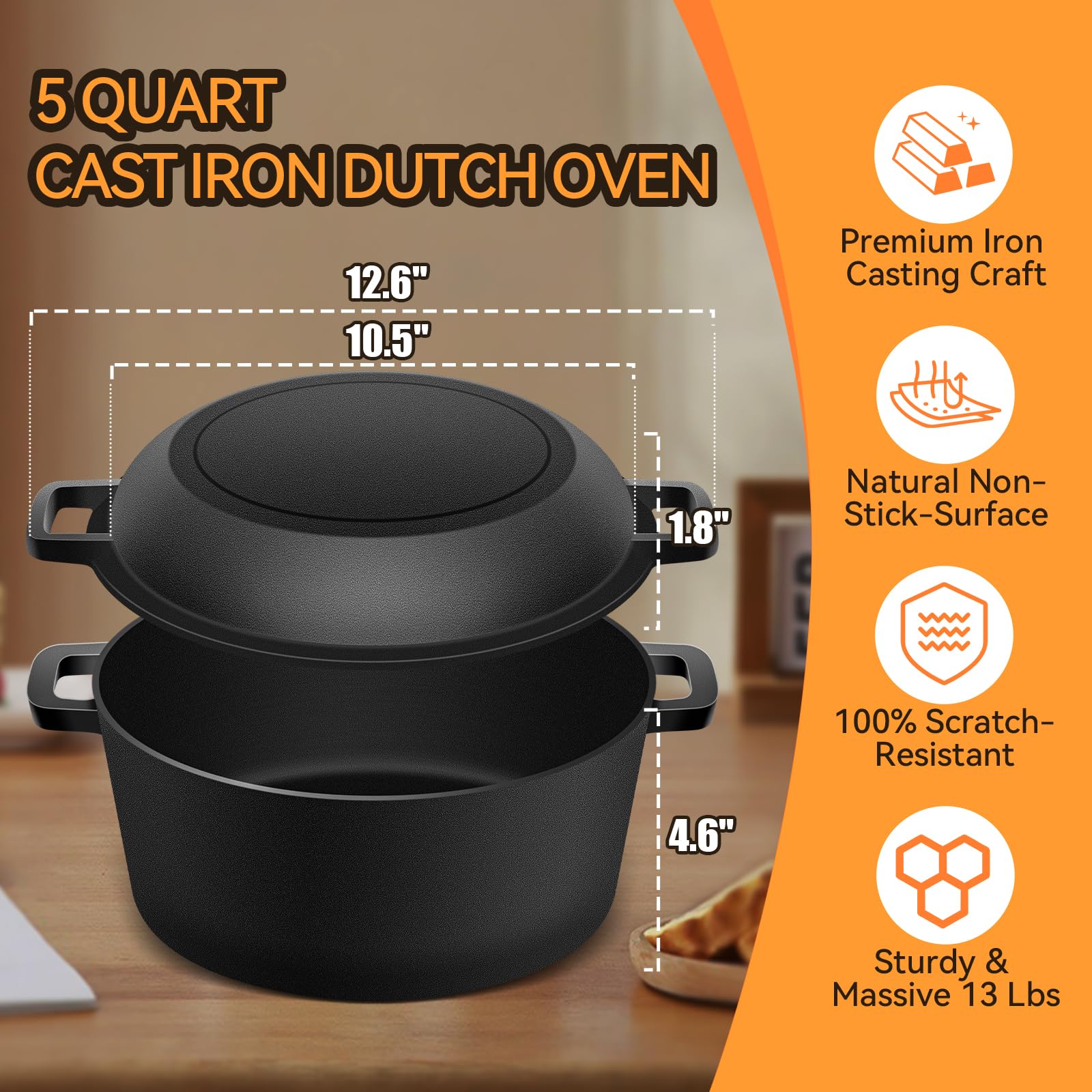 NZQXJXZ lid converting to skillet for versatile cooking