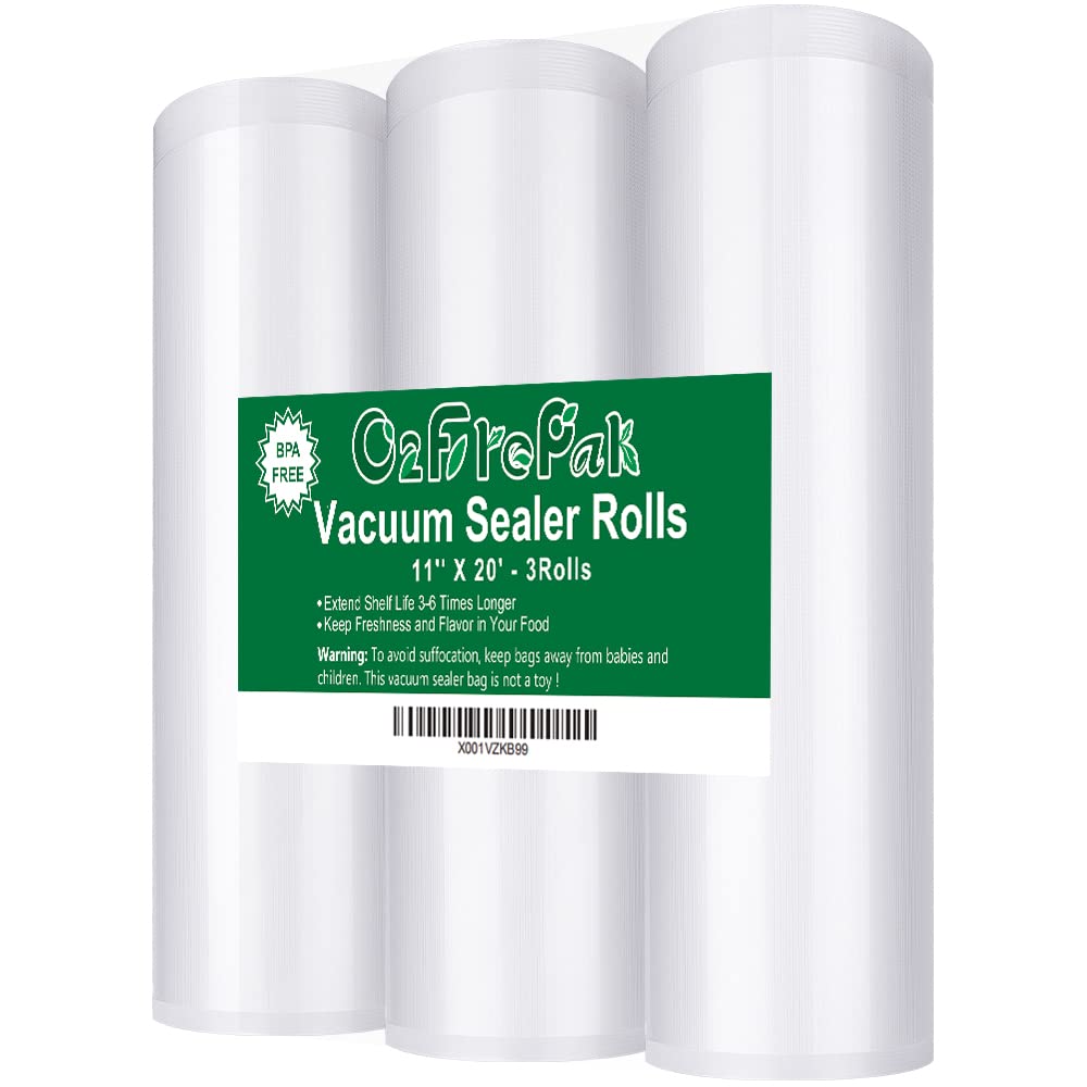 O2frepak 11x20 roll showing size and roll view for precise sealing.