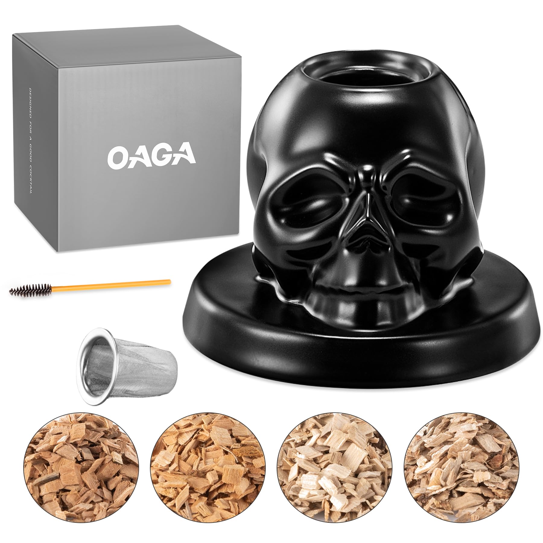 OAGA whiskey smoker kit skull design elevates home bars and social posts.