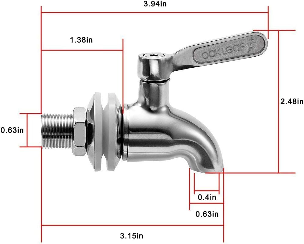 Oak Leaf replacement faucet for dispensers suitable for tea, juice, and more.