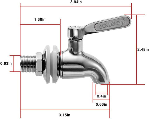 Oak Leaf replacement faucet for dispensers suitable for tea, juice, and more.