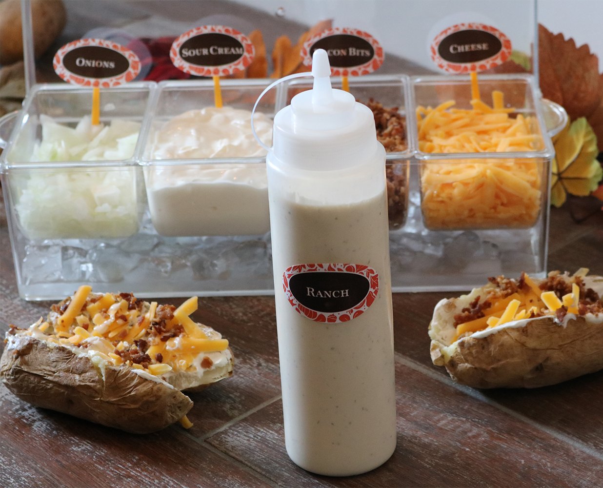Oaklyn BPA-free HDPE bottle six-pack saves fridge and pantry space.