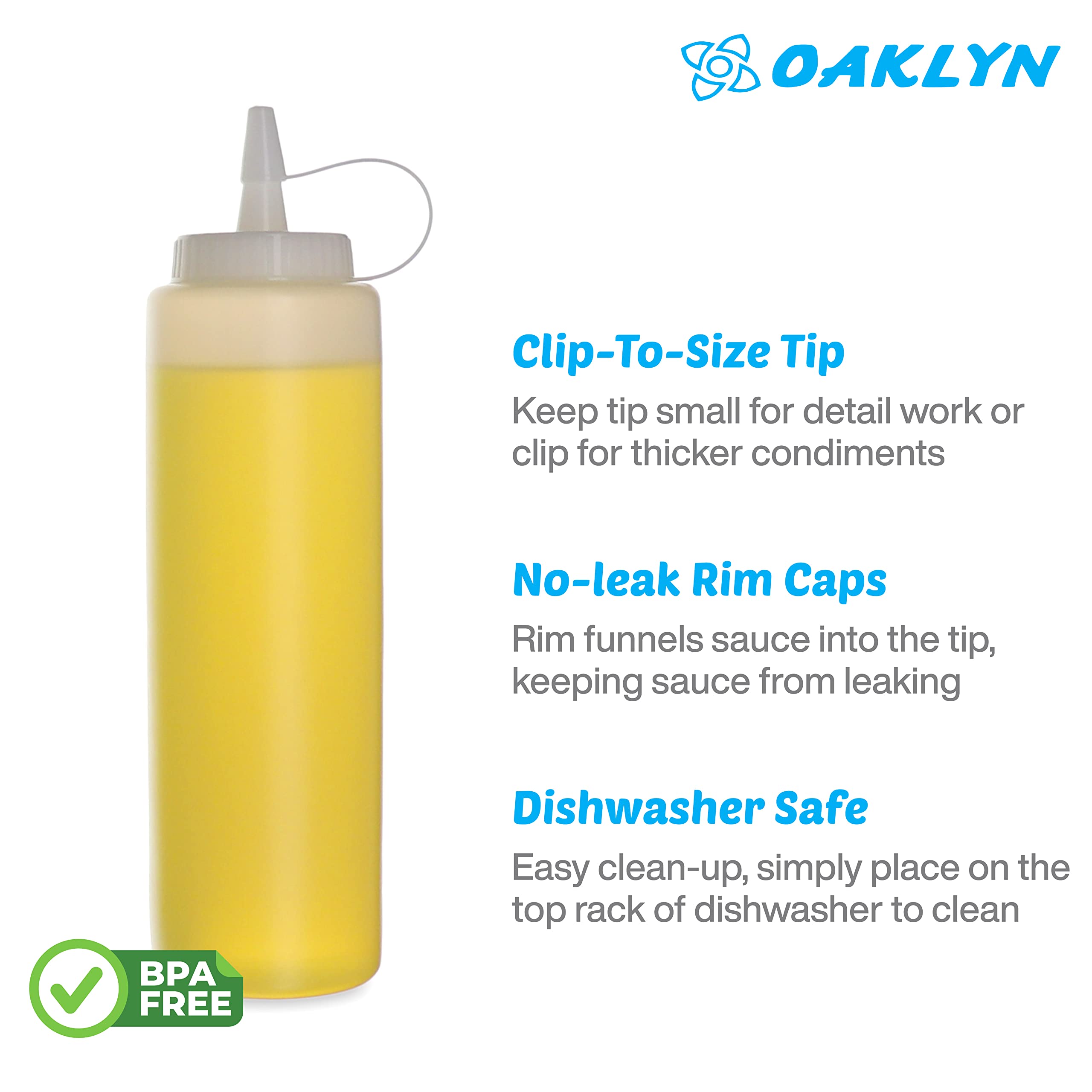 Oaklyn durable, leak-proof design ideal for kitchen use and crafts.