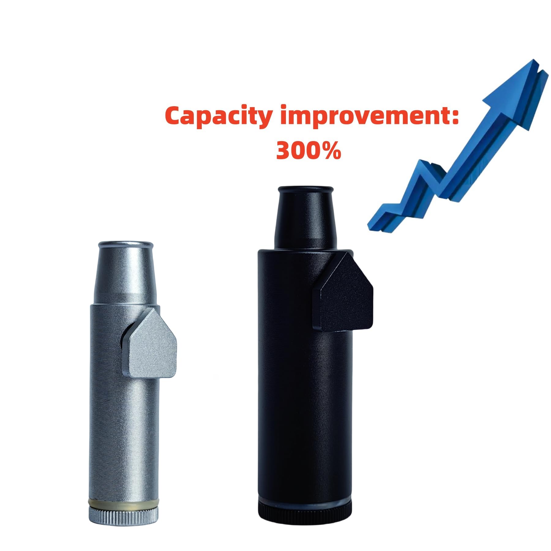 OakMsOik metal leak-proof bottle silver two-pack side view with compact capacity