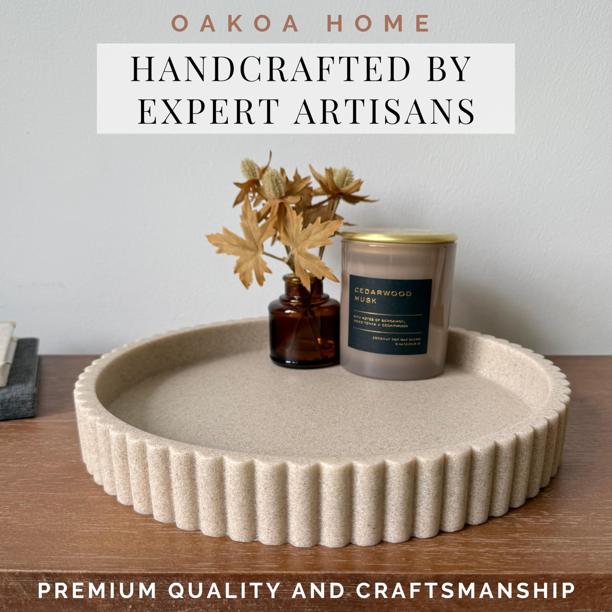 OAKOA durable resin tray provides weight and stability for daily use.