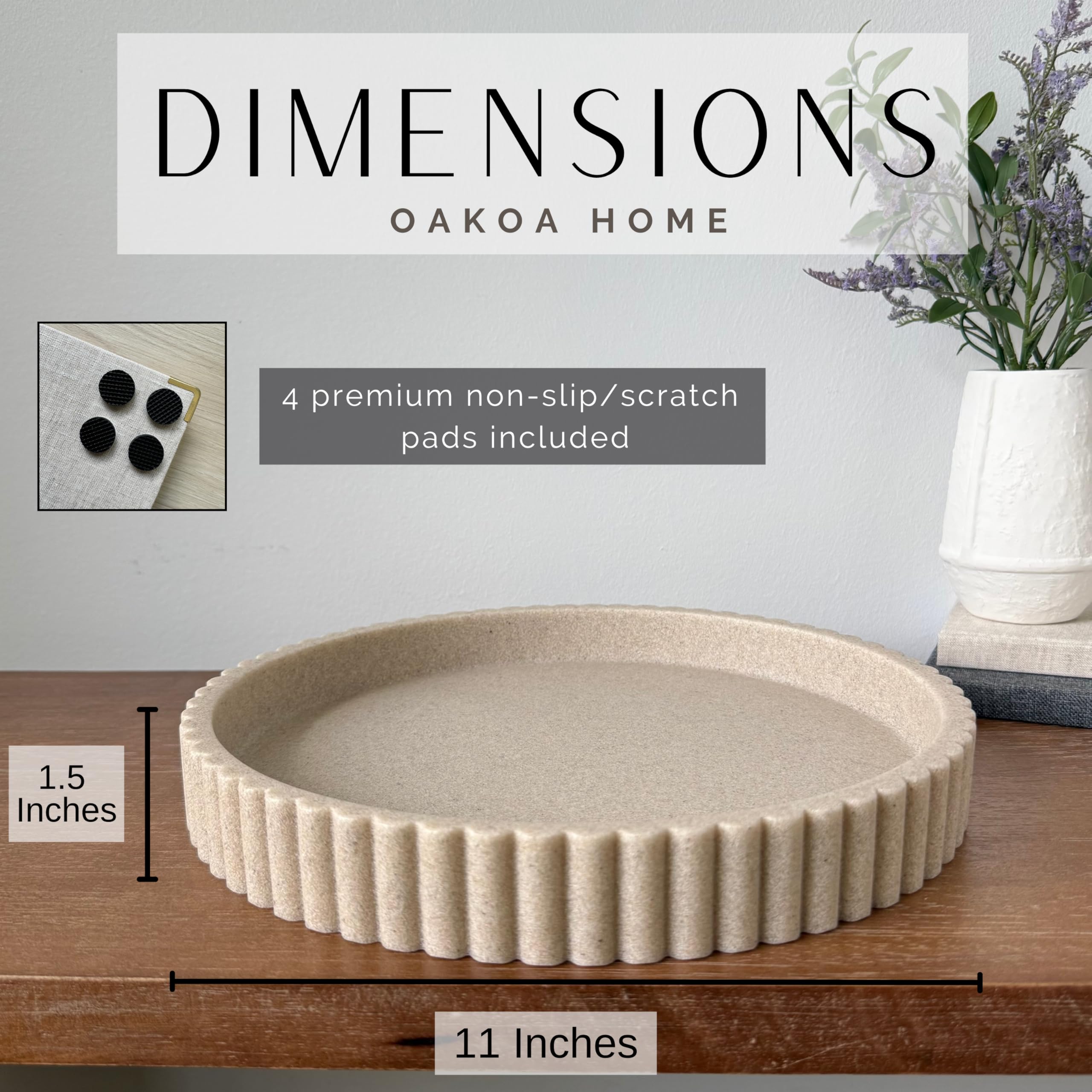 OAKOA minimalist tray suits kitchen island or ottoman as stylish service.
