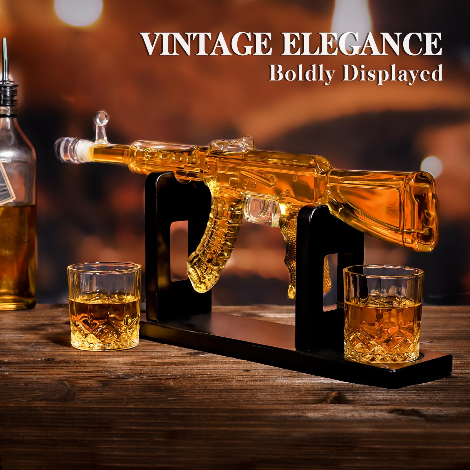 Oaksea vintage AK47 motif gift design for patriotic gifting