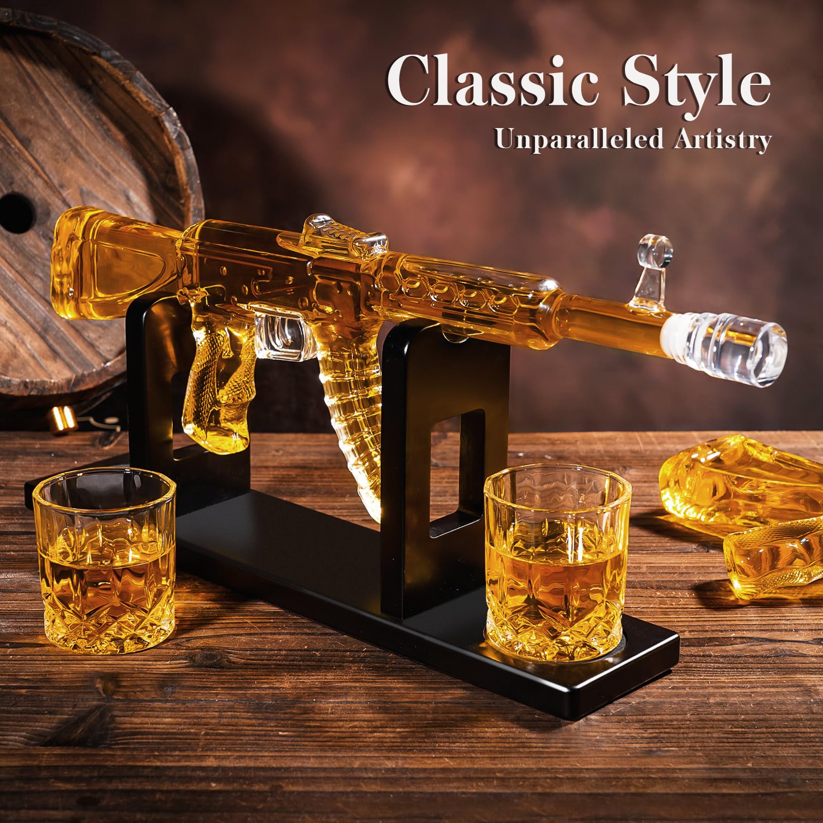 Oaksea whiskey glasses two-set enhancing tasting with clear lead-free crystal