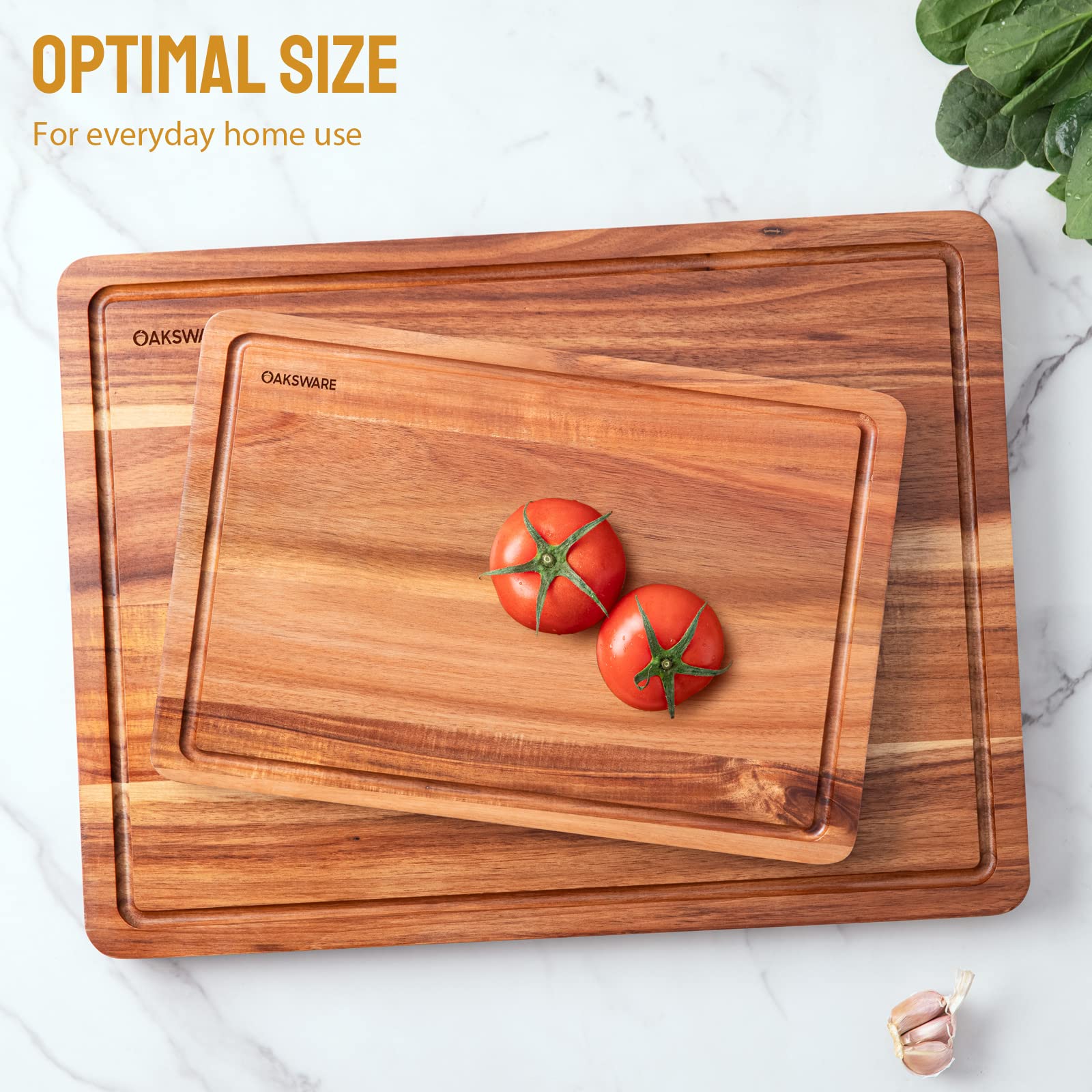 OAKSWARE cutting board ready to serve meat and cheese on a stylish tray.