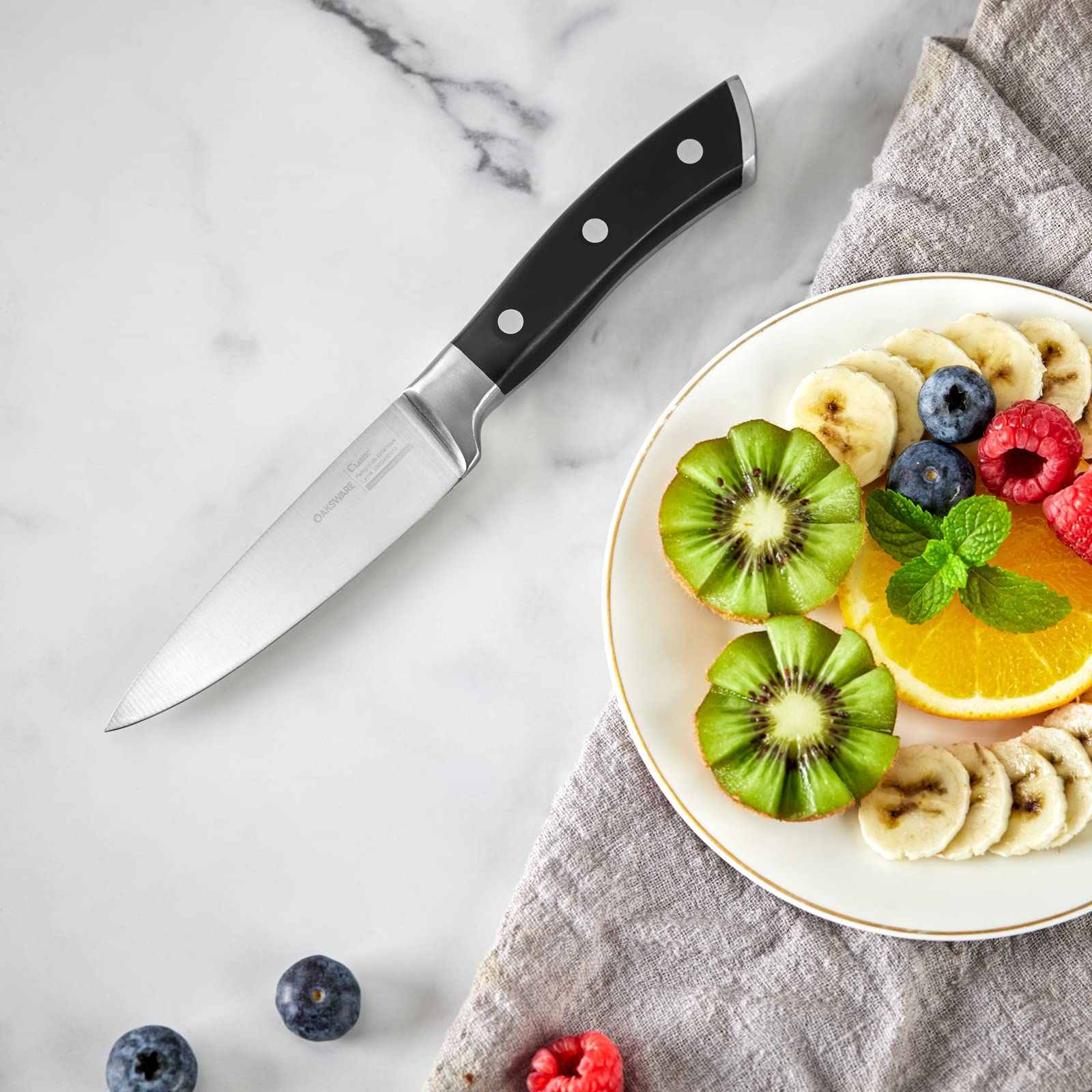 OAKSWARE paring knife ergonomic design for ambidextrous comfort