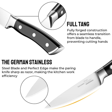 OAKSWARE paring knife full-tang handle for balanced control
