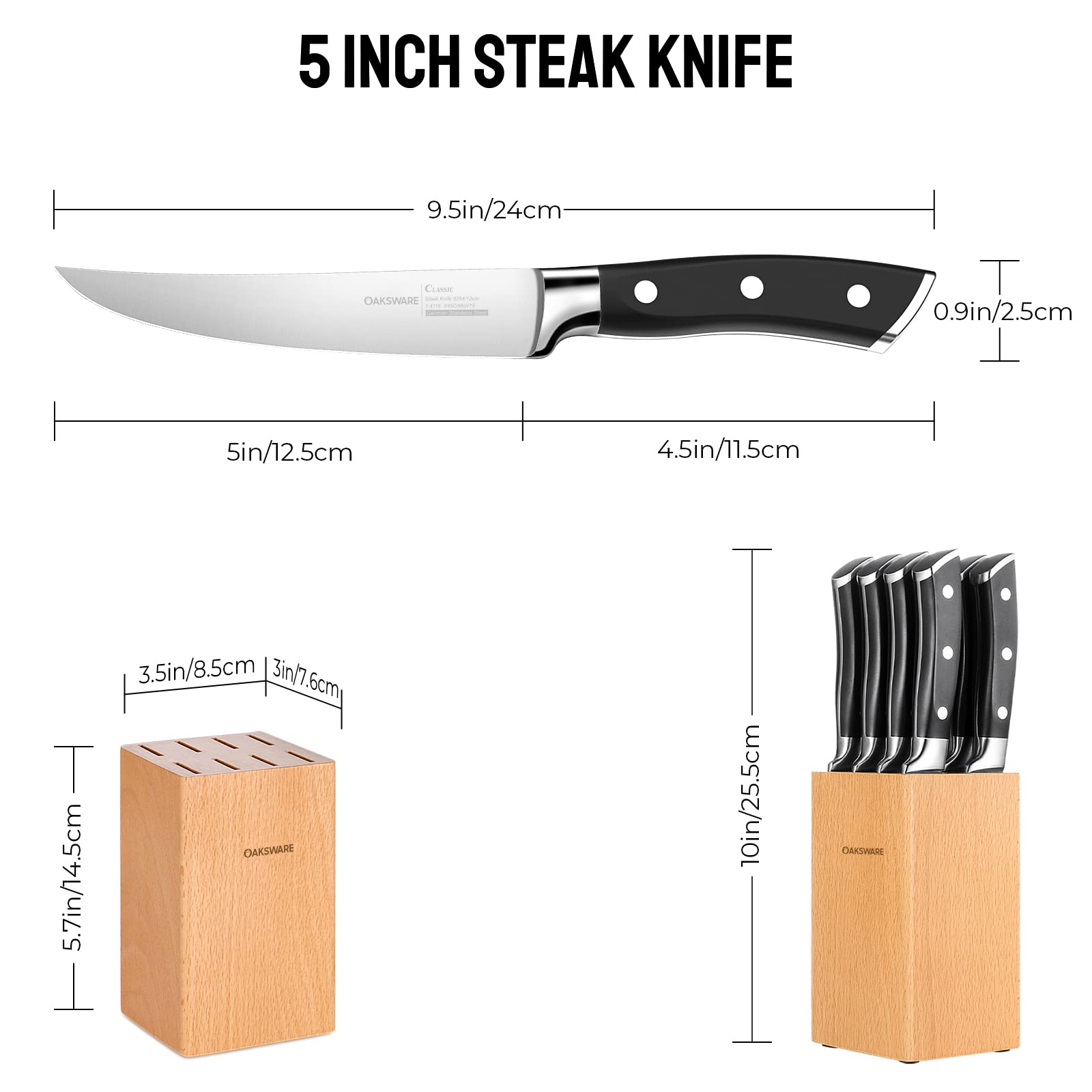 OAKSWARE versatile set ideal for meat, fruit, and vegetable prep