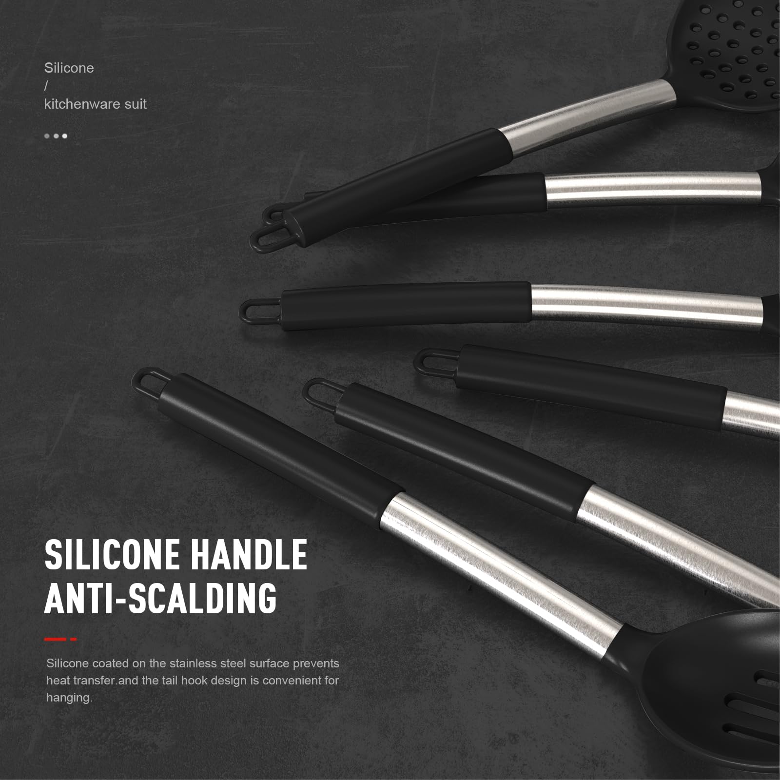 oannao silicone turner with reinforced core resisting bending