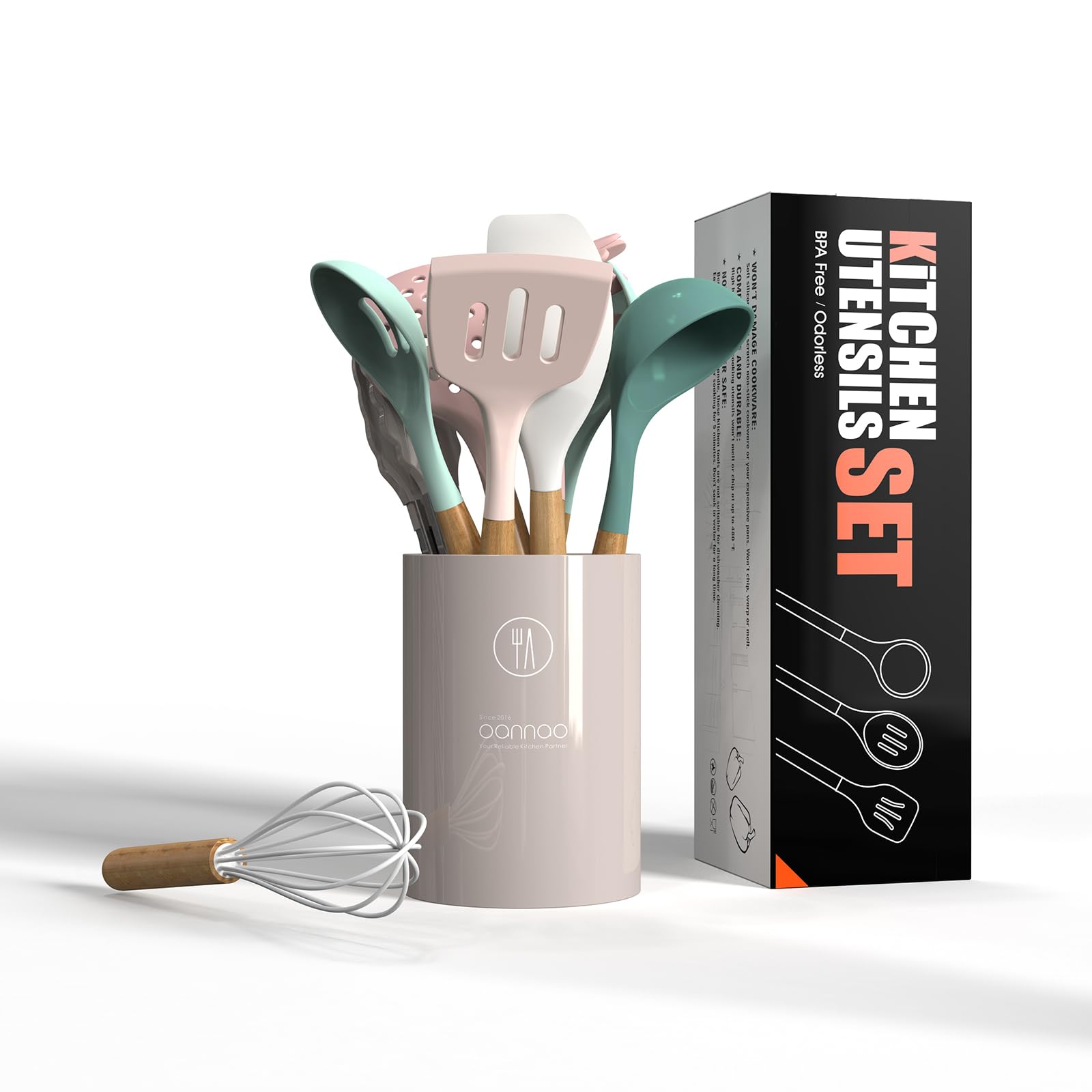 oannao utensil with stainless core for extra strength