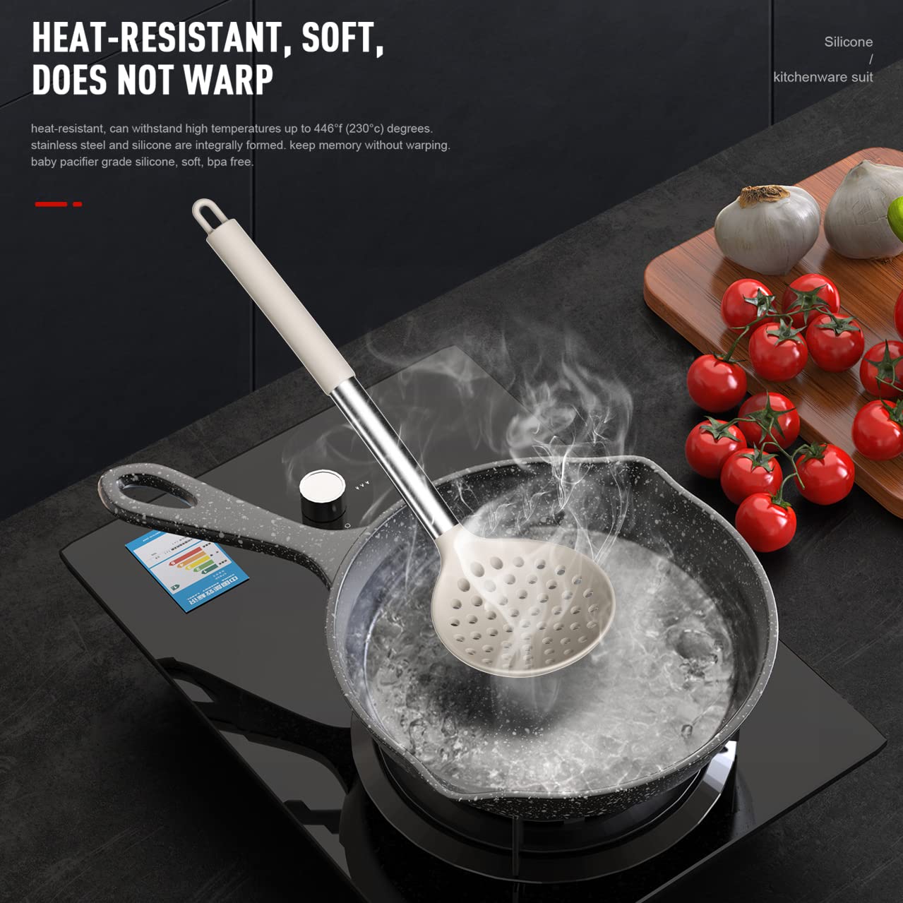 Oannao silicone utensils are dishwasher safe for easy cleanup