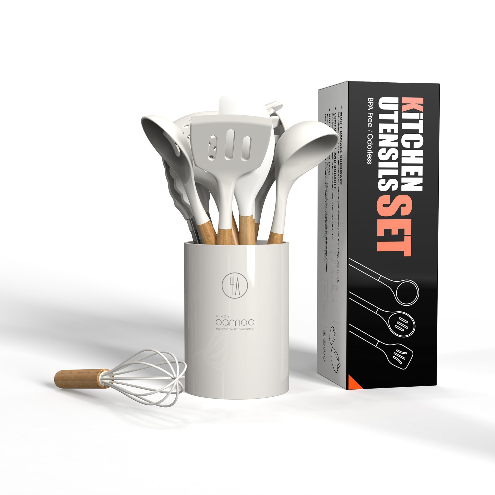 Oannao silicone set cleans quickly by hand after cooking.