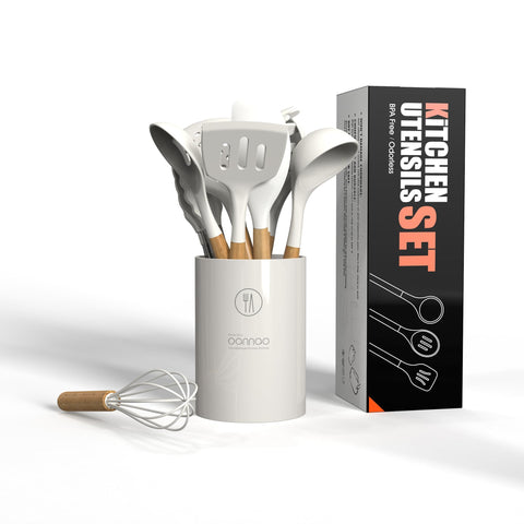 Oannao silicone set cleans quickly by hand after cooking.