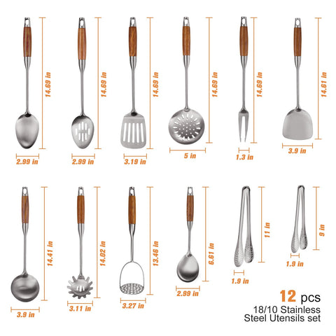 OARSE rosewood-handle slotted spatula for draining sauces during sautéing