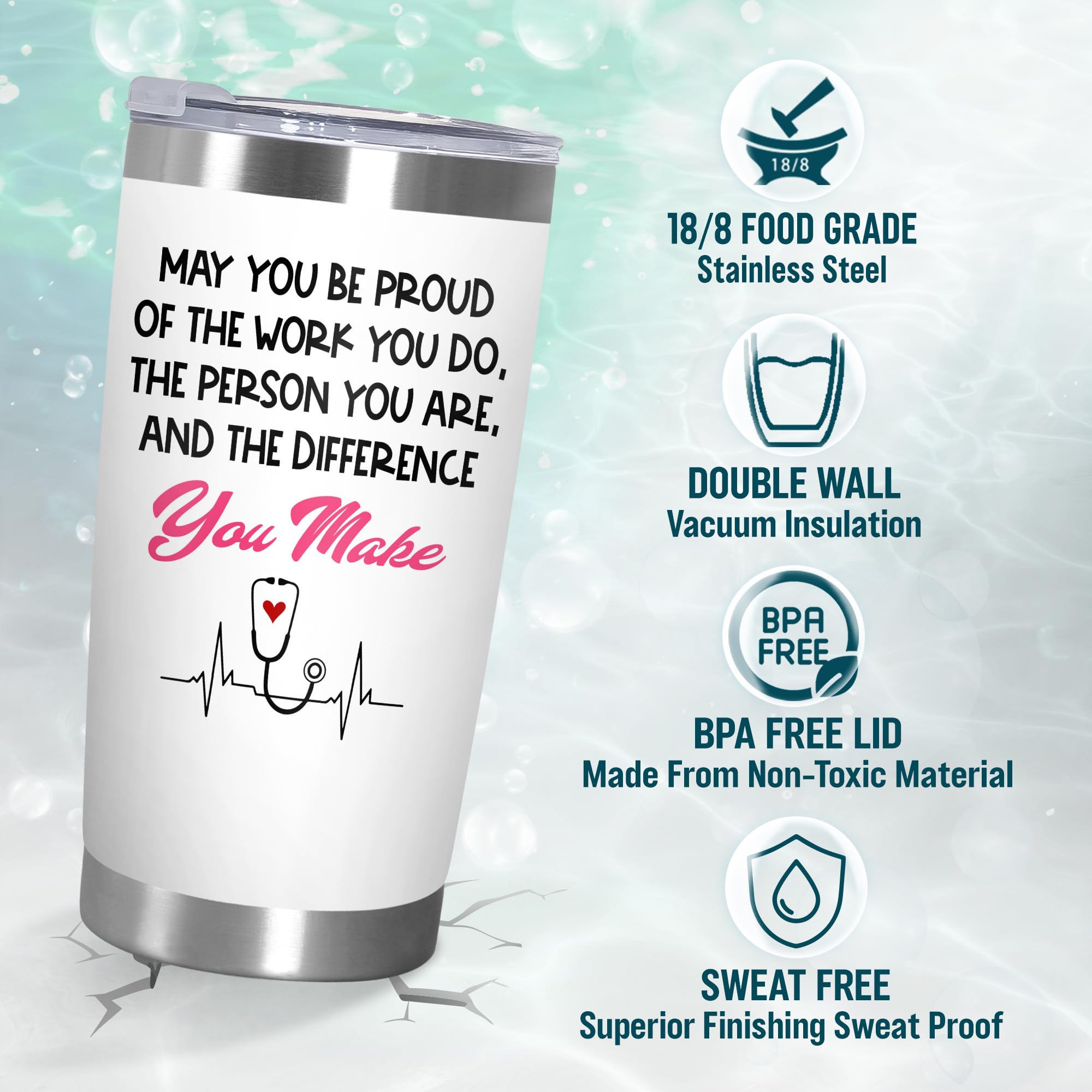 OASSIE 20oz stainless steel tumbler with double-wall insulation for hot or cold drinks.