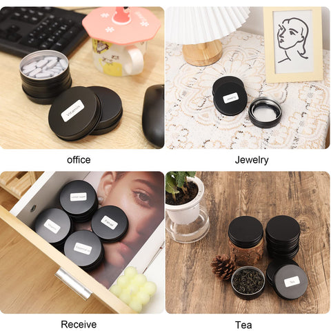 OBKJJ screw-top tin, ideal for candies and small storage.