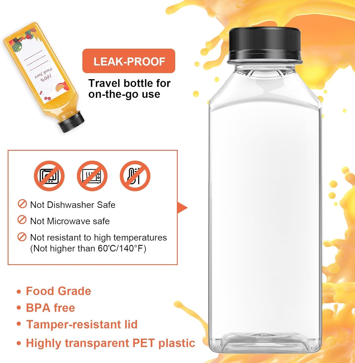 OBKJJ food-grade PET material bottles safe, odorless, and durable