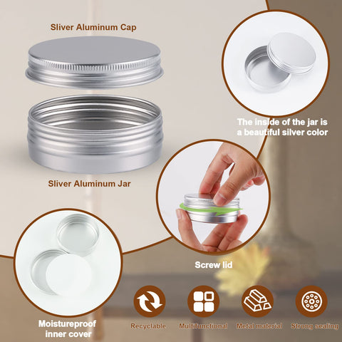 Smooth-surface OBKJJ aluminum tin for easy labeling and attractive storage.