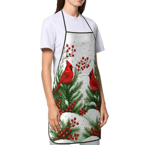 Oblivix Cardinal Apron showcases waterproof fabric for splashes and stains.