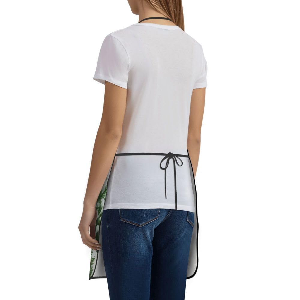 Oblivix Winter Cardinal Apron is machine-washable for easy cleanup after cooking.
