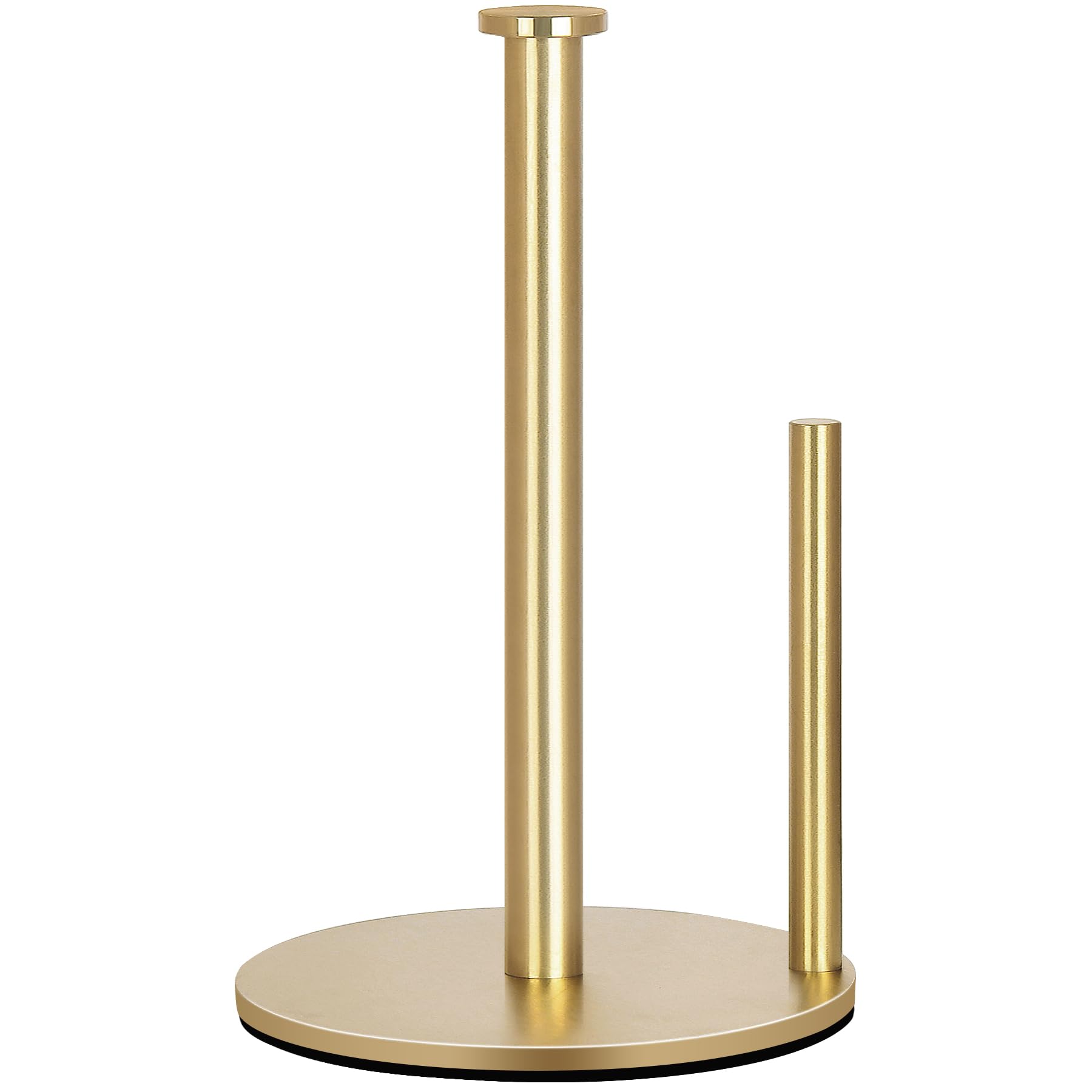 OBODING Gold Countertop Paper Towel Holder with side bar design for tidy towels.