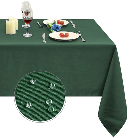 Obstal 210GSM rectangle green tablecloth 60x84 inches for durable party-ready protection.