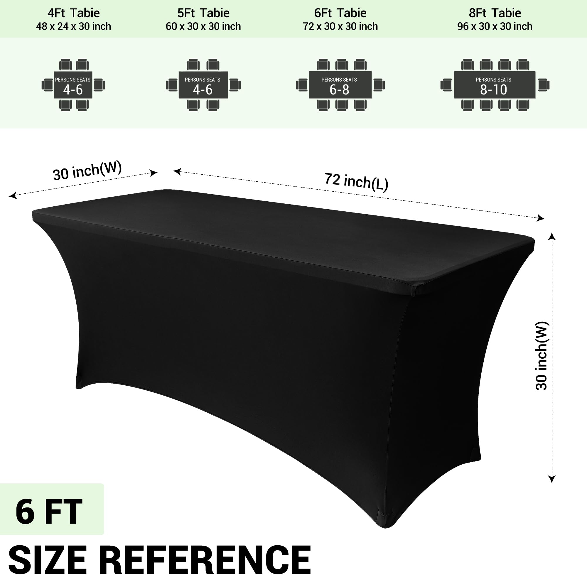 Durable Obstal spandex tablecloth ready for reuse across events