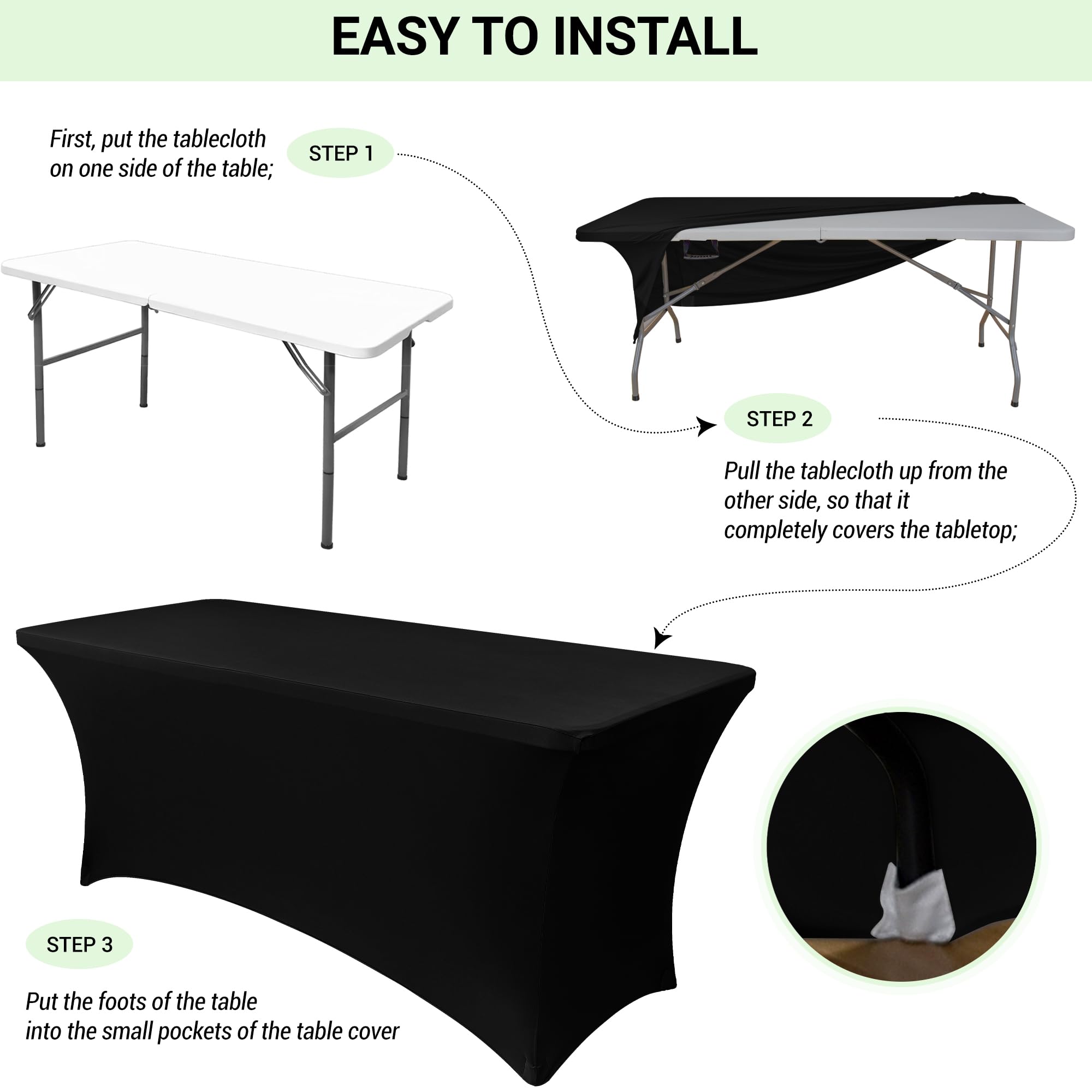 Obstal easy-care table cover machine washable and line dry